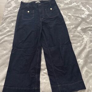 H&M Women's Dark Blue Ankle Jeans